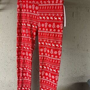 Shosho Red and White Festive Leggings